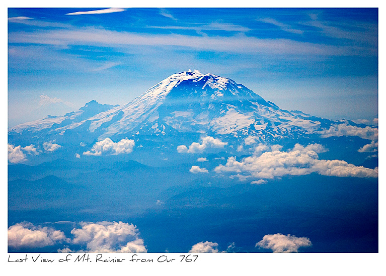 Click to purchase: Mt. Rainier from our 767